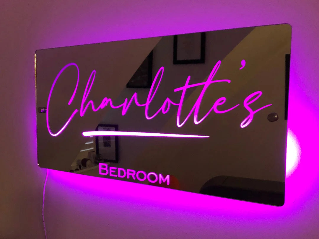 Customized LED Name Mirror