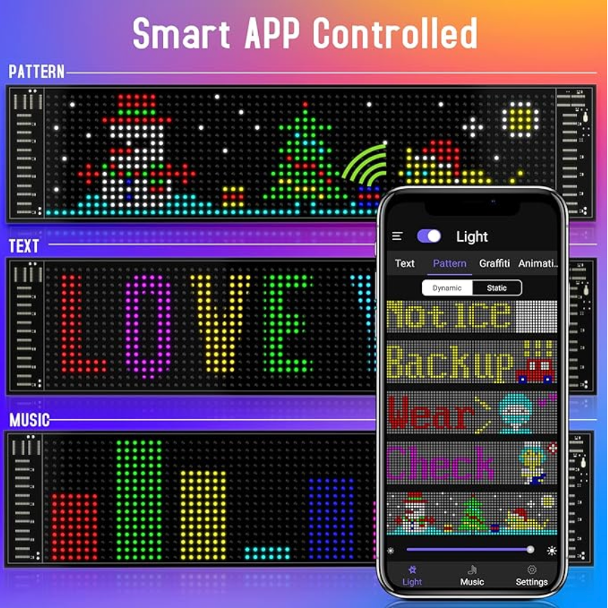 Programmable LED Sign with Bluetooth App Control