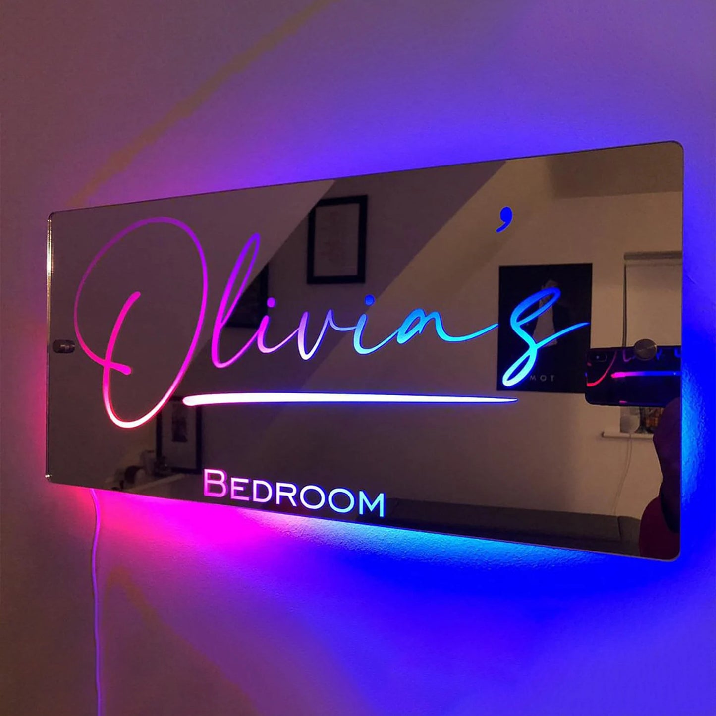 Customized LED Name Mirror