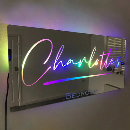 Customized LED Name Mirror