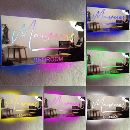 Customized LED Name Mirror